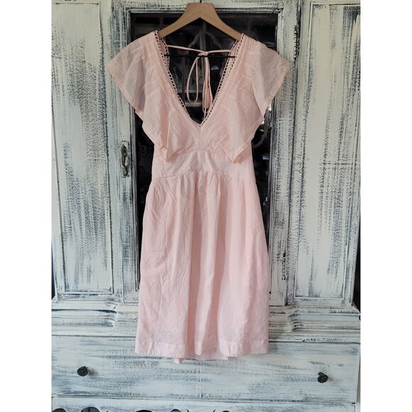 Anthropologie V-Neck Plunge Tunic Mini Dress - New - Size Large - Picture 6 of 7